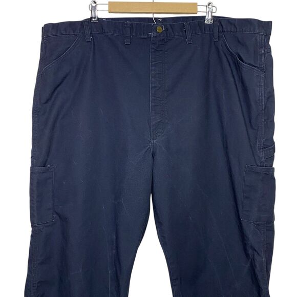 Bulwark FR Flame Resistant Pants Mens 49x28 (Tag 50) Navy Blue Work Utility - Picture 5 of 16